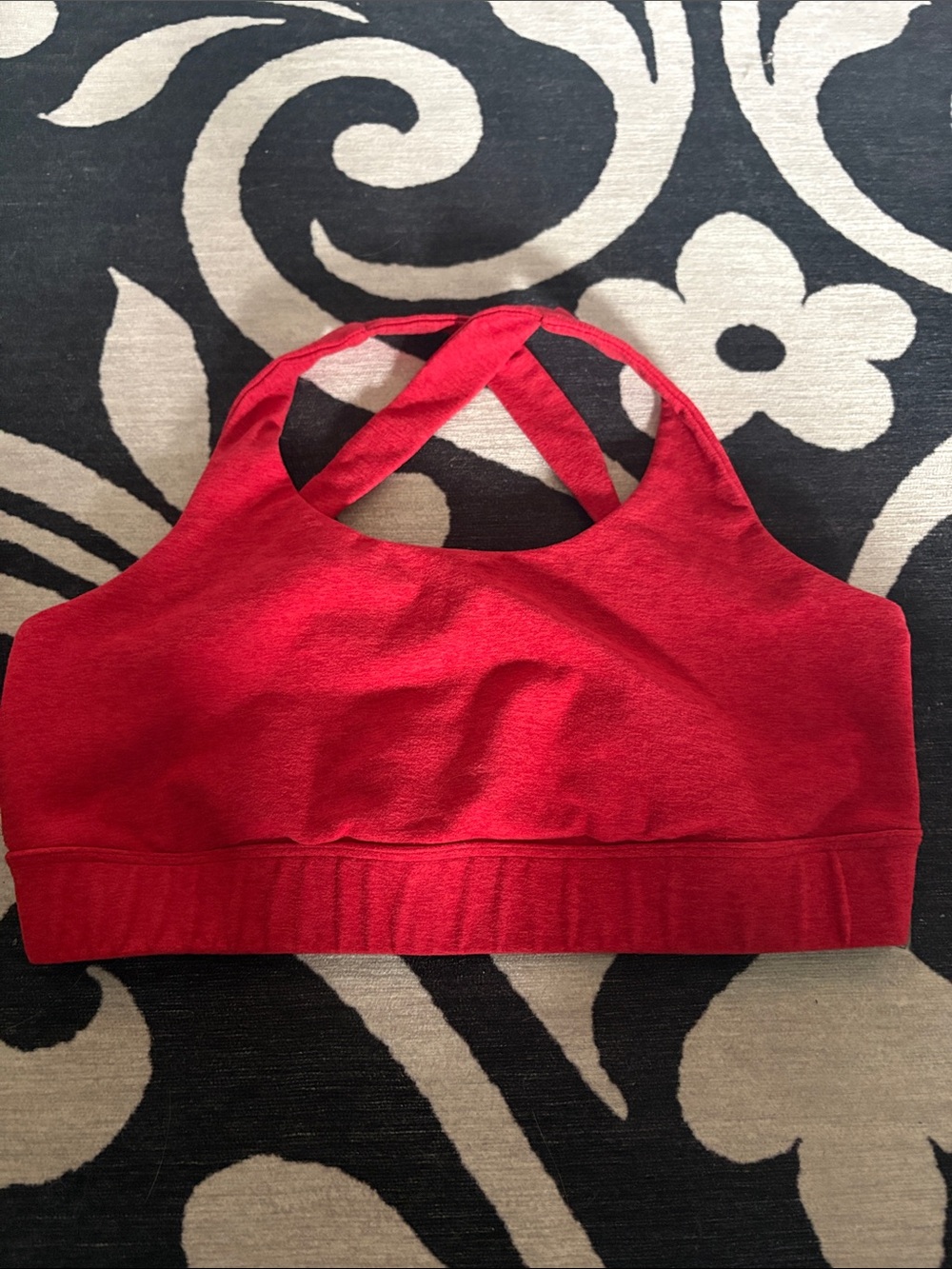 Beyond Yoga Red Cross-Back Sports Bra